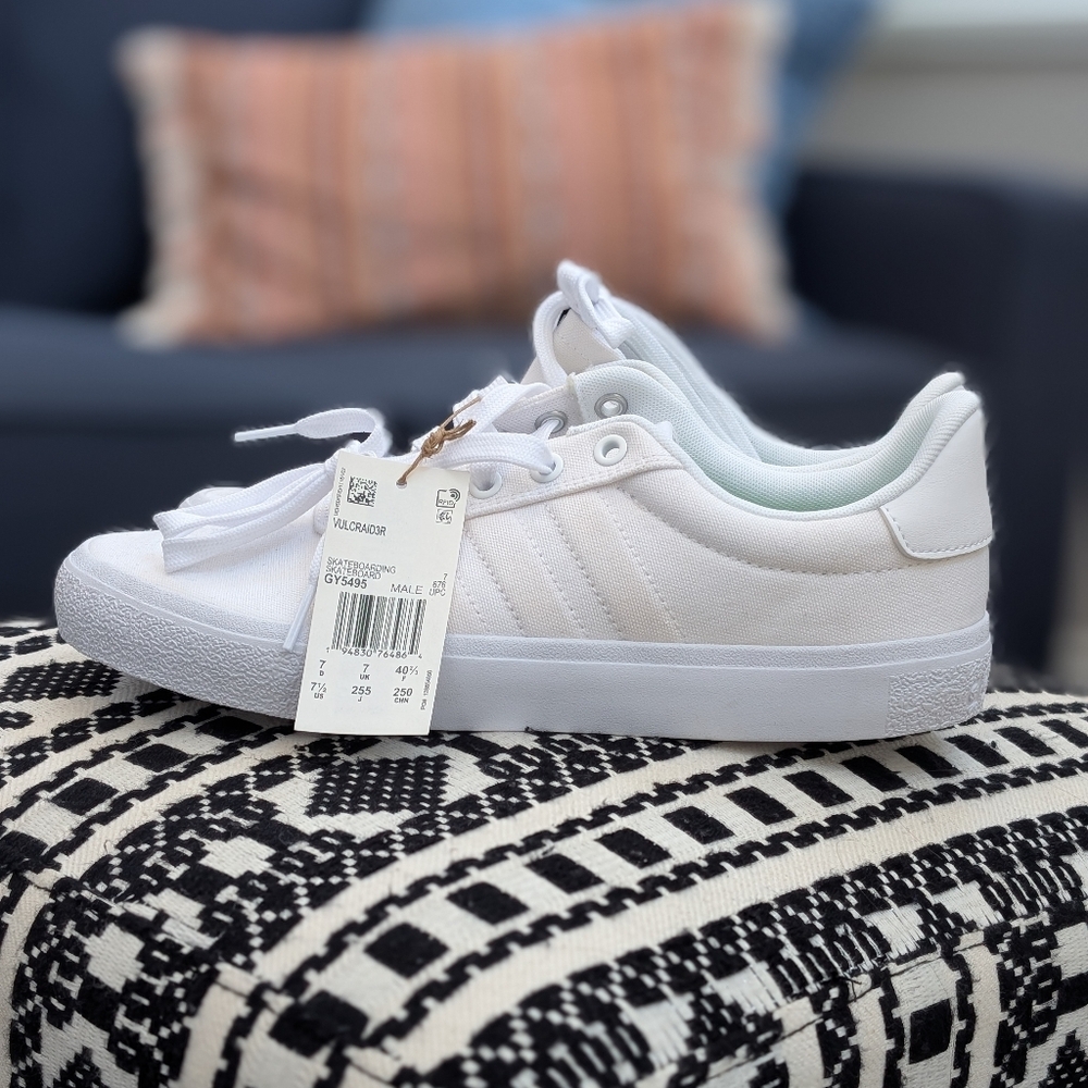 Adidas 3MC Vulc Shoes White Casual Sneakers NEW 9